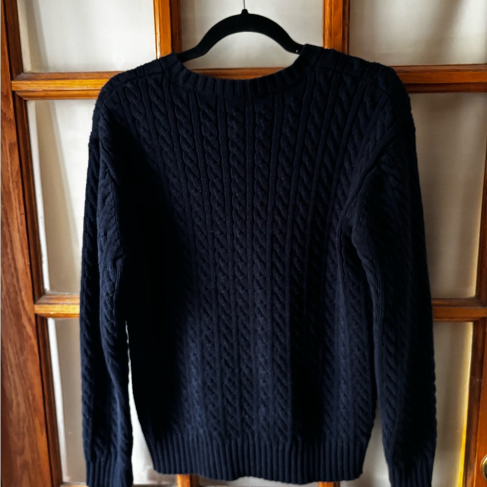 Ralph Lauren Navy Cable Knit Sweater - Picture 3 of 6